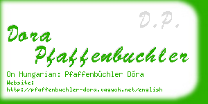 dora pfaffenbuchler business card