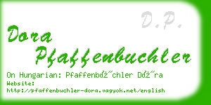 dora pfaffenbuchler business card